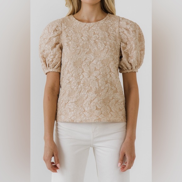 Endless Rose Floral Puff Sleeve Top - Picture 4 of 4